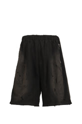 H.D. TRACK SHORT - COTTON JERSEY / DAMAGED (20TH EXCLUSIVE) / BLK