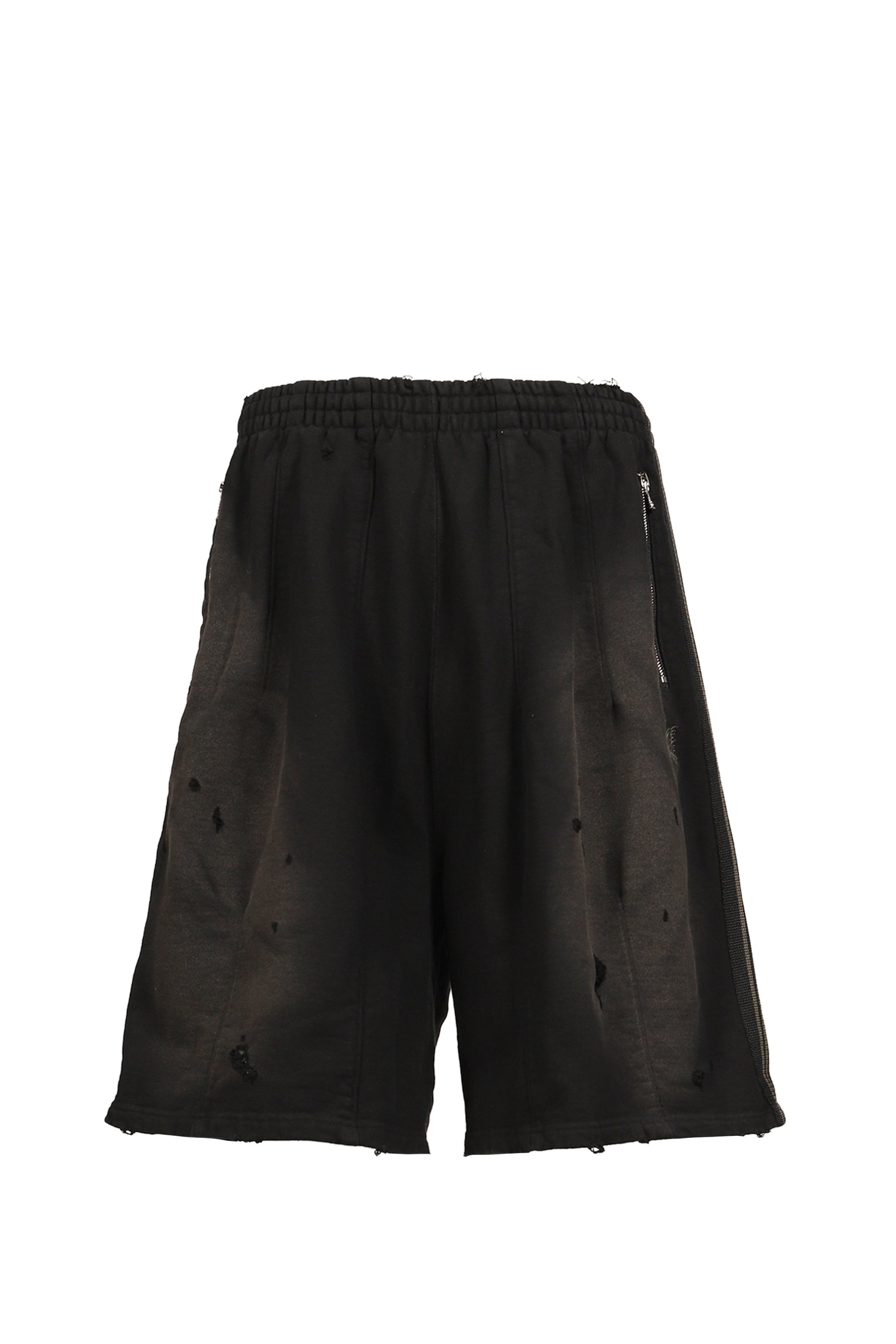 H.D. TRACK SHORT - COTTON JERSEY / DAMAGED (20TH EXCLUSIVE) / BLK