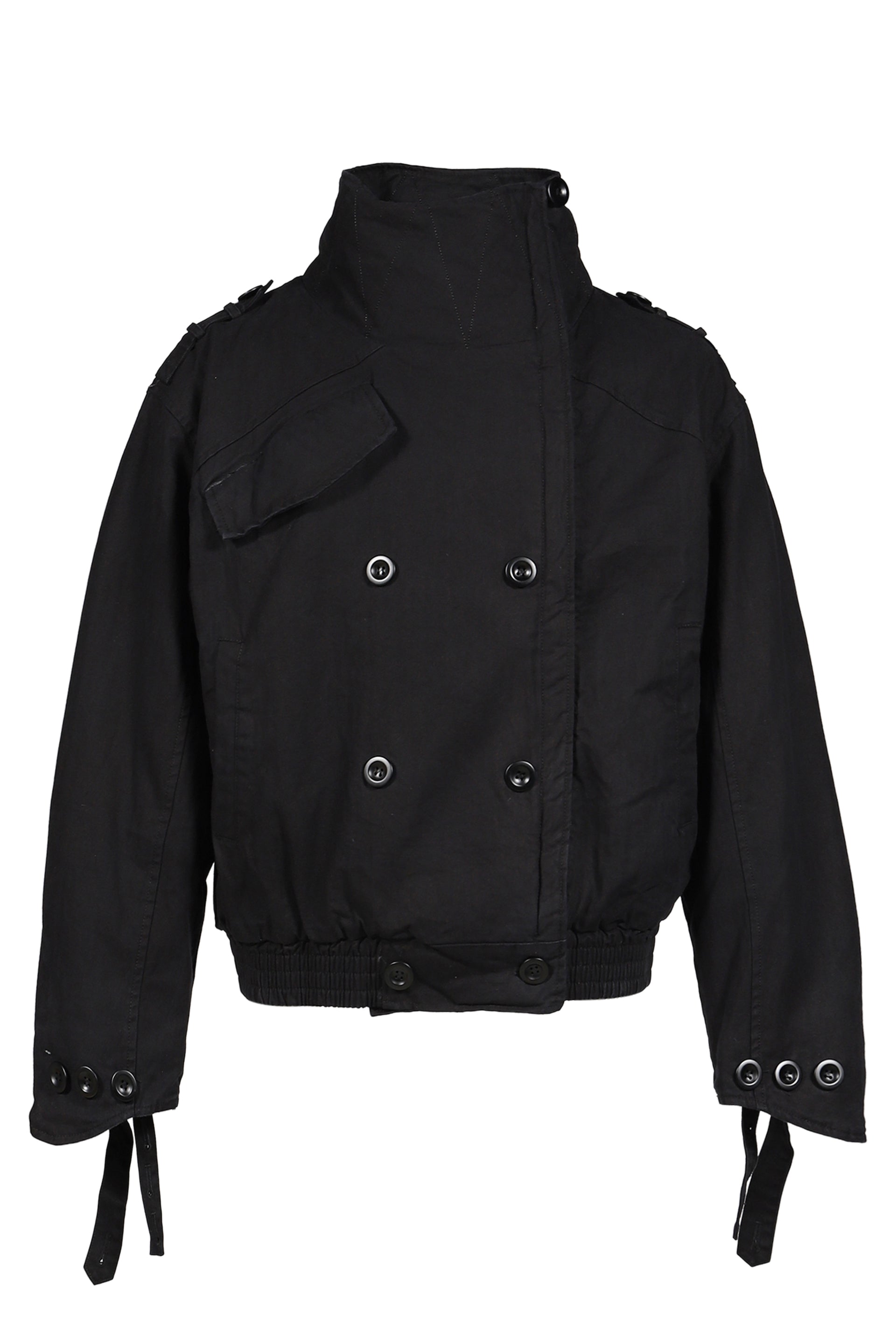 MILITARY BUTTON JACKET / BLK