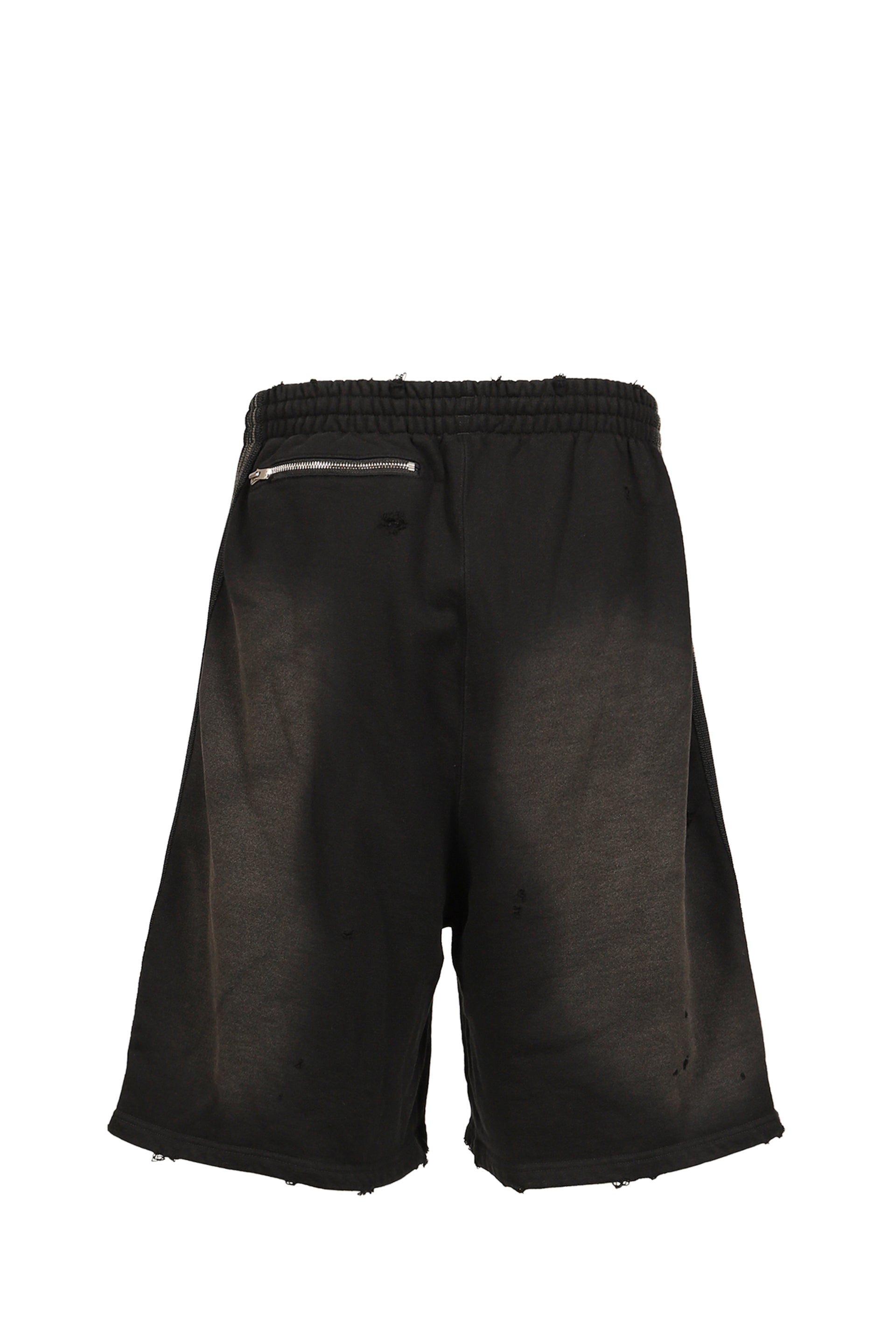 H.D. TRACK SHORT - COTTON JERSEY / DAMAGED (20TH EXCLUSIVE) / BLK