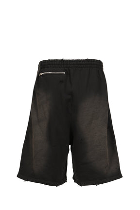 H.D. TRACK SHORT - COTTON JERSEY / DAMAGED (20TH EXCLUSIVE) / BLK