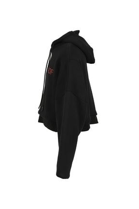 MEGA CROPPED HOODIE / WASHED BLK 