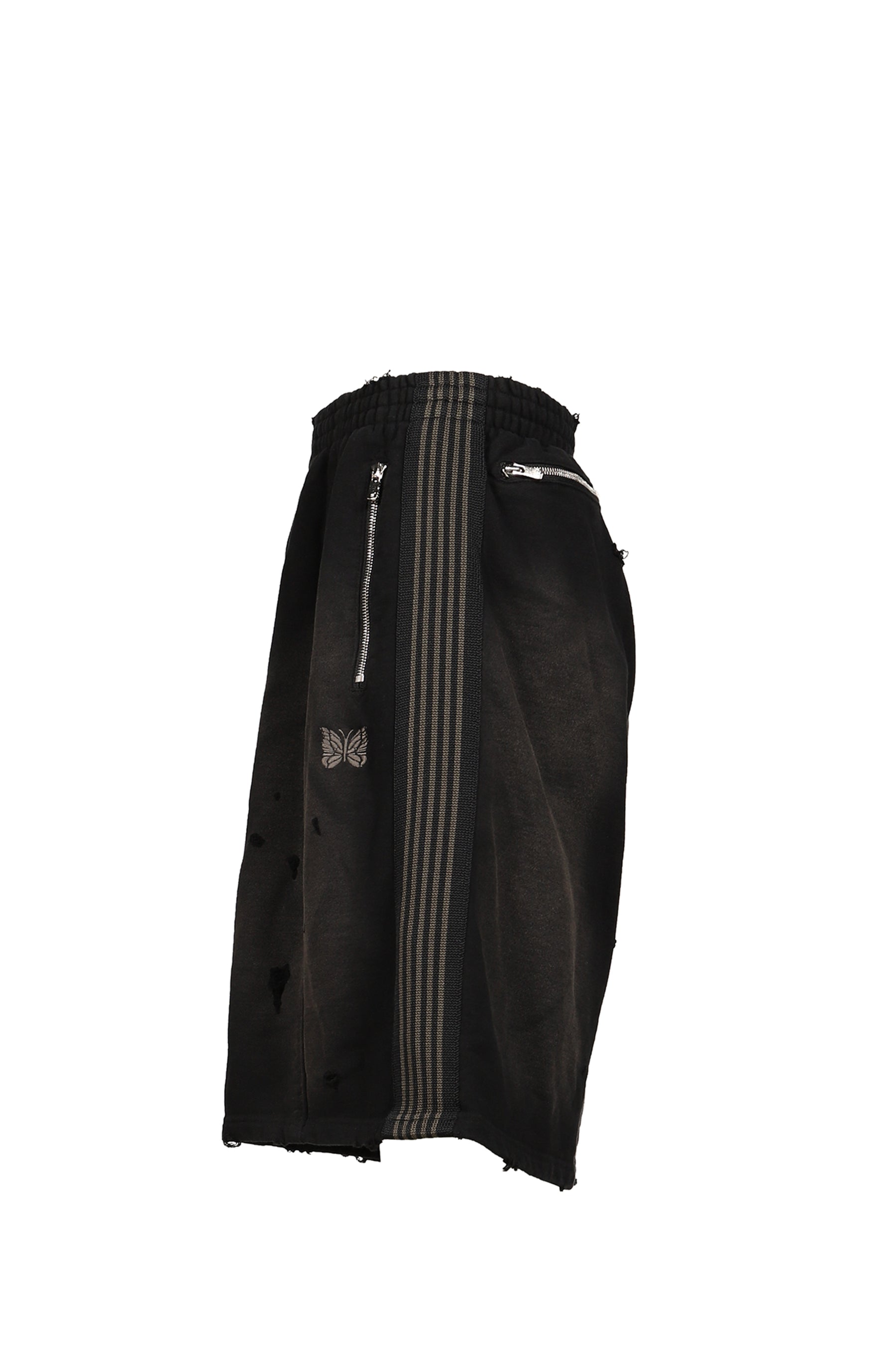H.D. TRACK SHORT - COTTON JERSEY / DAMAGED (20TH EXCLUSIVE) / BLK