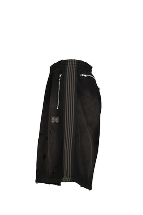 H.D. TRACK SHORT - COTTON JERSEY / DAMAGED (20TH EXCLUSIVE) / BLK