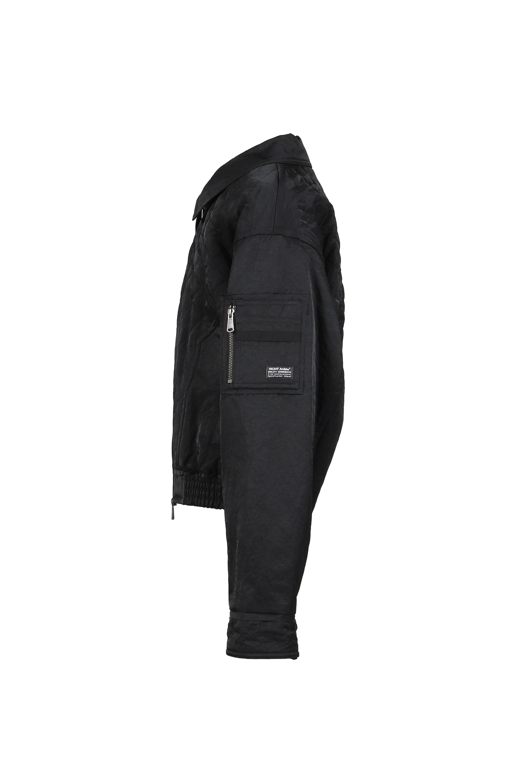 MATTY QUILTED BOMBER JACKET / BLK