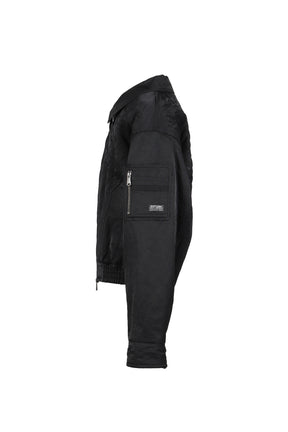 MATTY QUILTED BOMBER JACKET / BLK