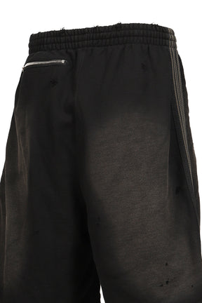 H.D. TRACK SHORT - COTTON JERSEY / DAMAGED (20TH EXCLUSIVE) / BLK