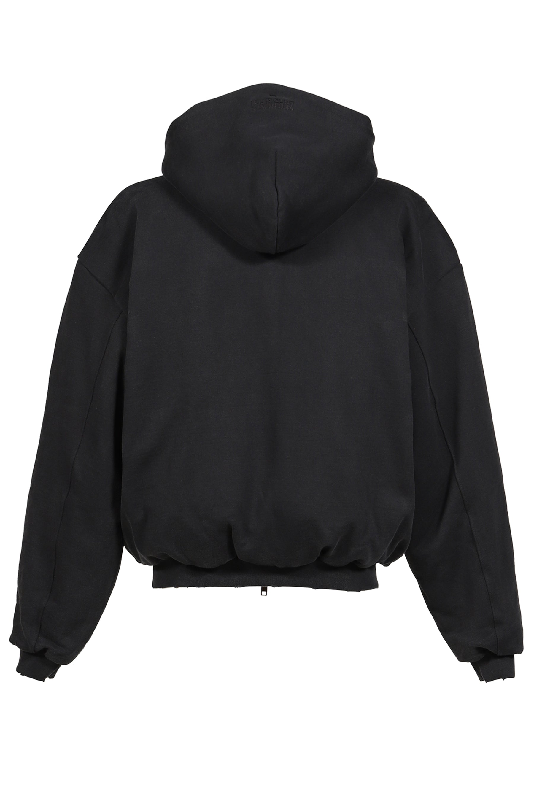 PUFFED ZIP-UP HOODIE FREE FRANCE / WASHED BLK
