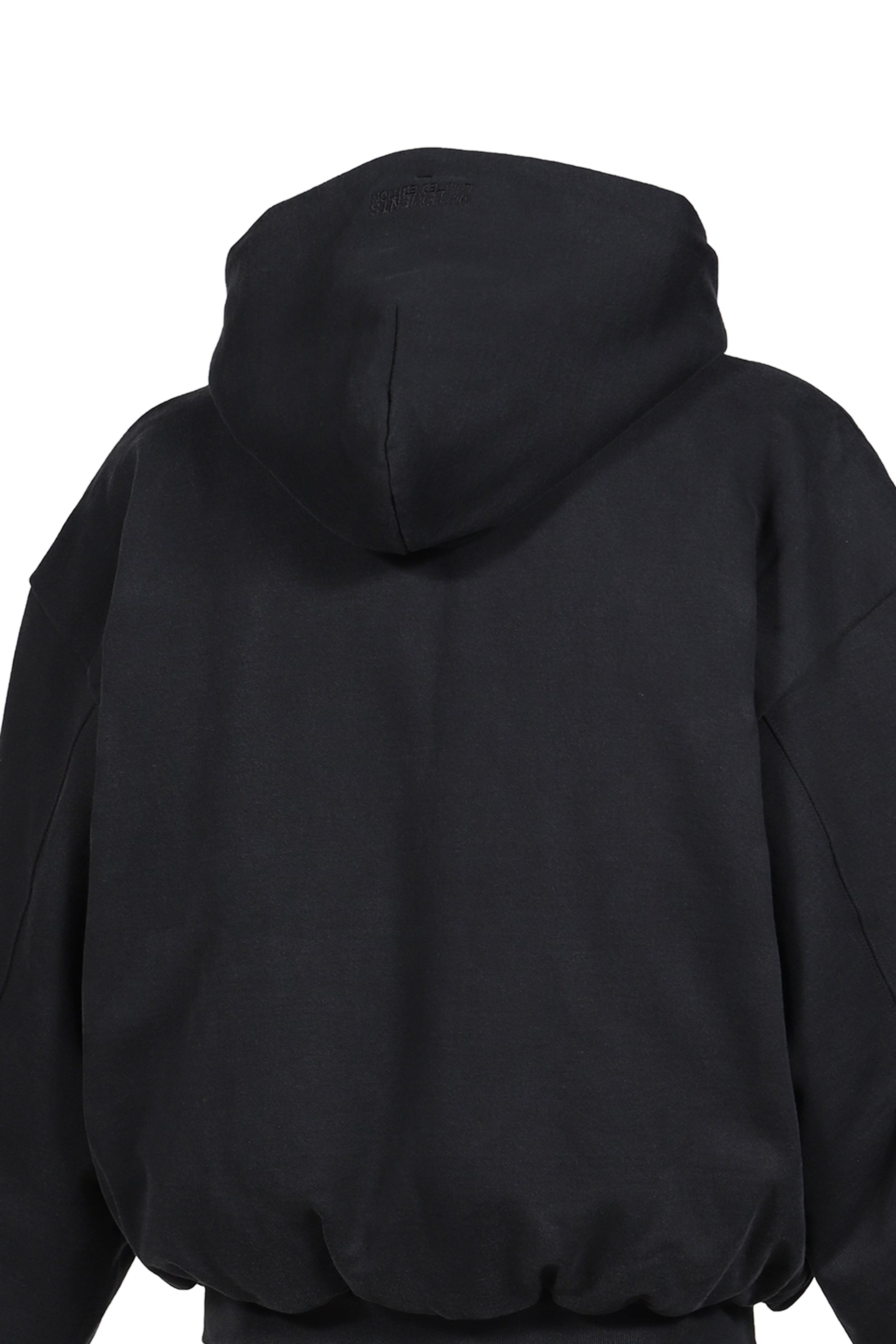 PUFFED ZIP-UP HOODIE FREE FRANCE / WASHED BLK