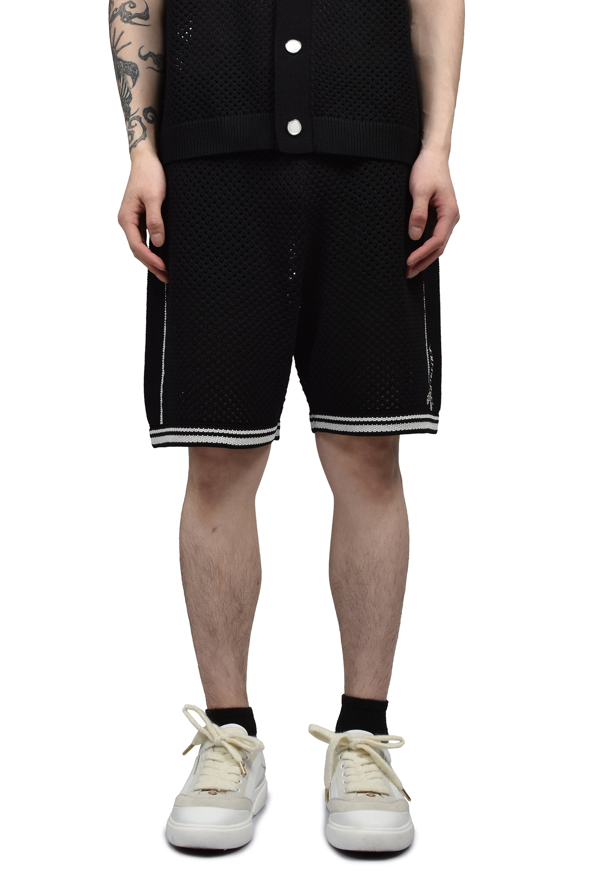 CASABLANCA MESH SHORTS / BLK