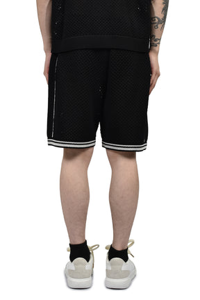 CASABLANCA MESH SHORTS / BLK