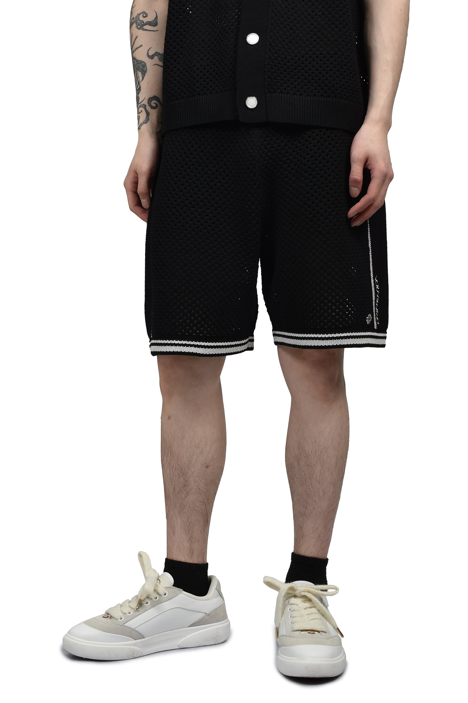 CASABLANCA MESH SHORTS / BLK