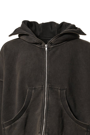 FULL ZIP / WASHED BLK