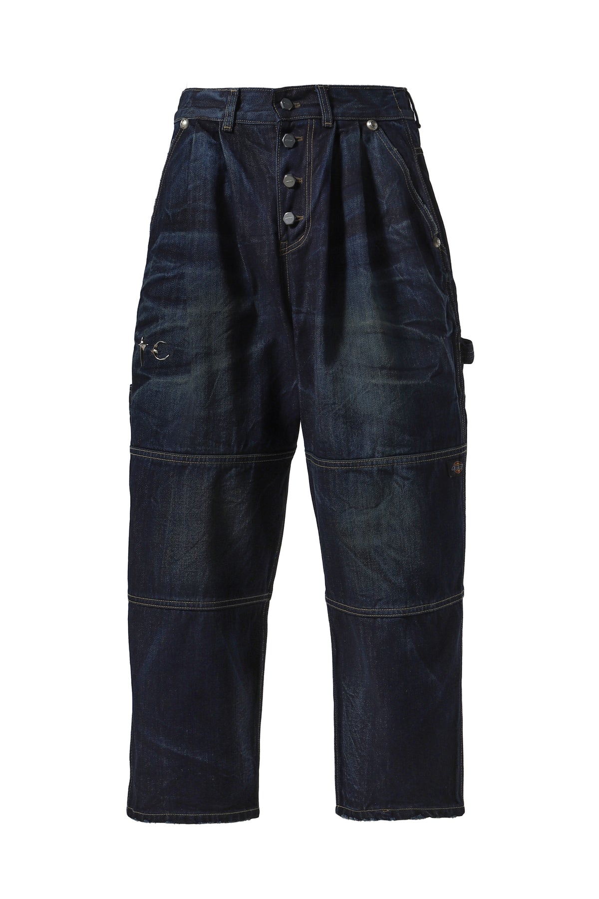 DOUBLE KNEE DENIM PANTS / BLU