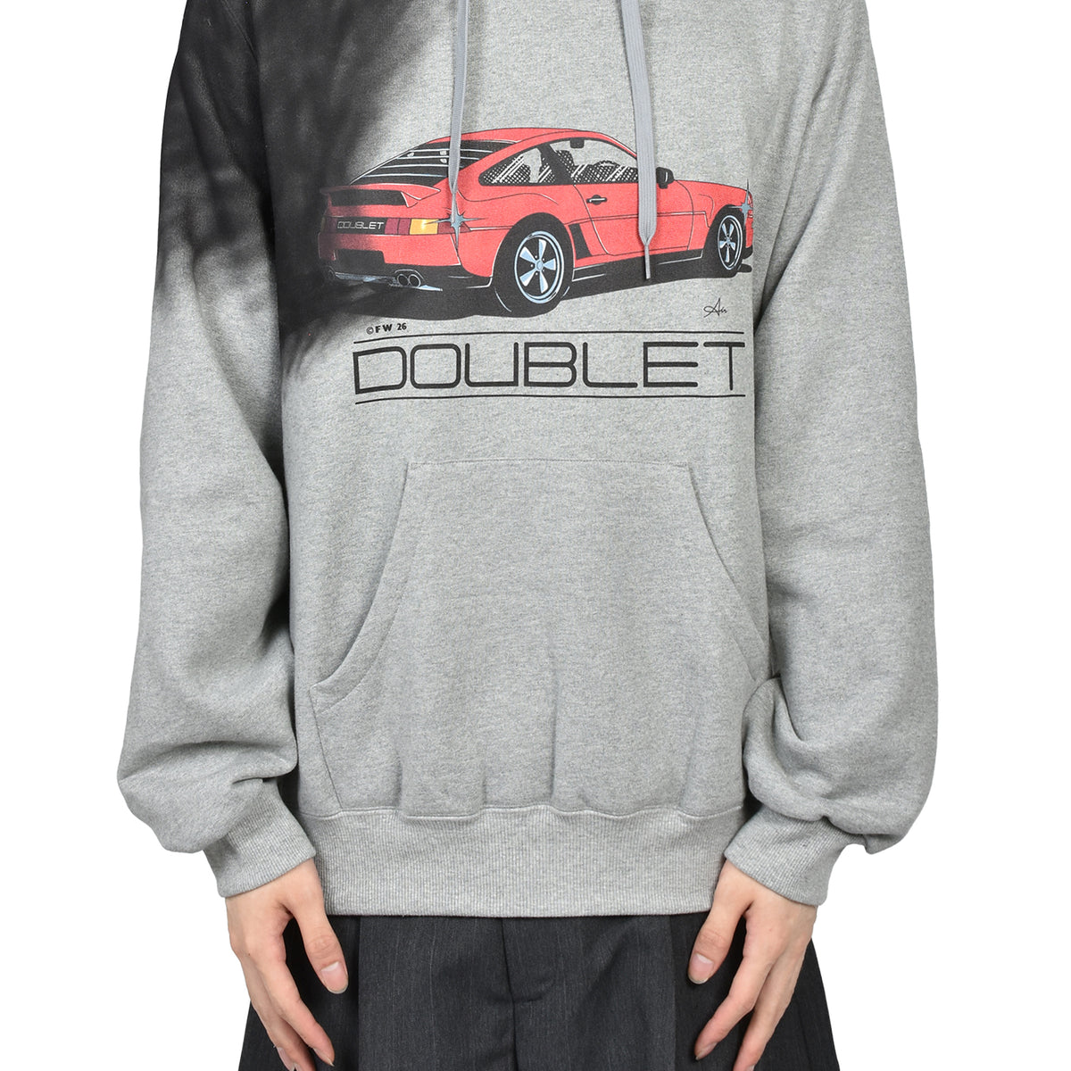 doublet ダブレット FW26 EXHAUST STAINED HOODIE / GRY - NUBIAN ヌビアン