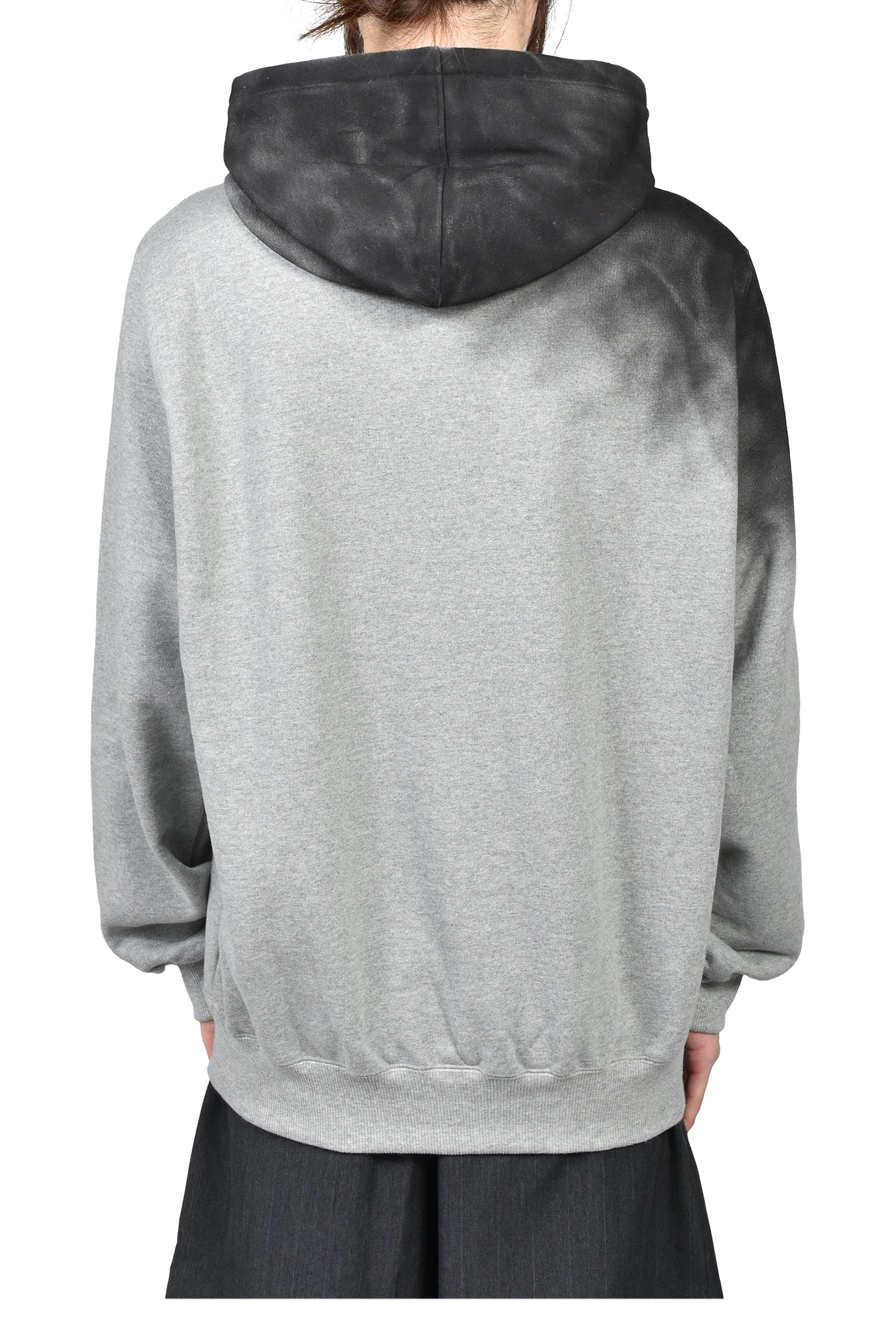 EXHAUST STAINED HOODIE / GRY