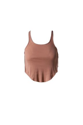 BASIC TANK CROPPED / DARK PINK