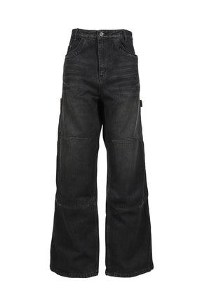 ENDRICK DAMAGED DENIM PANTS / BLK 