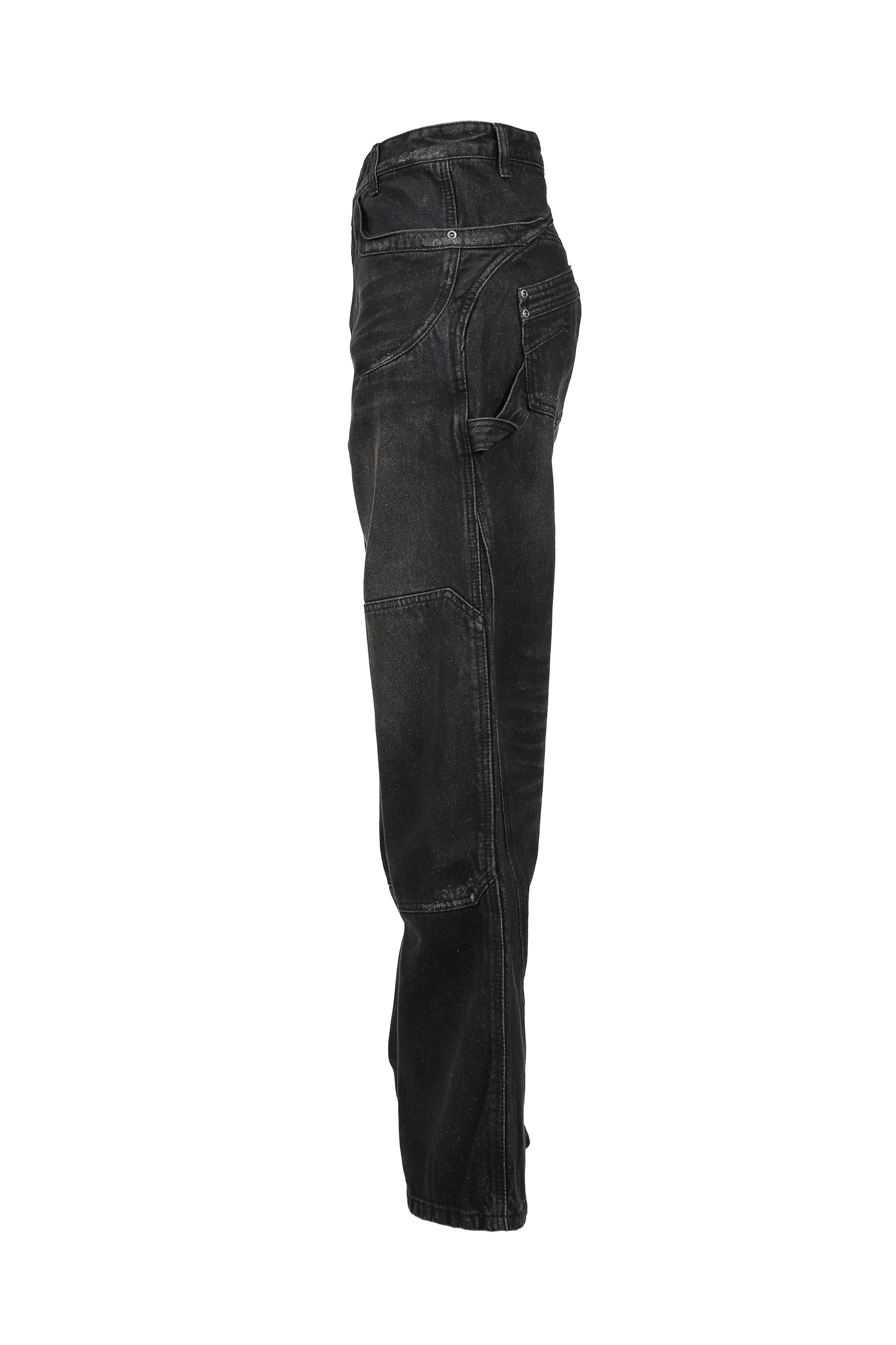 ENDRICK DAMAGED DENIM PANTS / BLK 