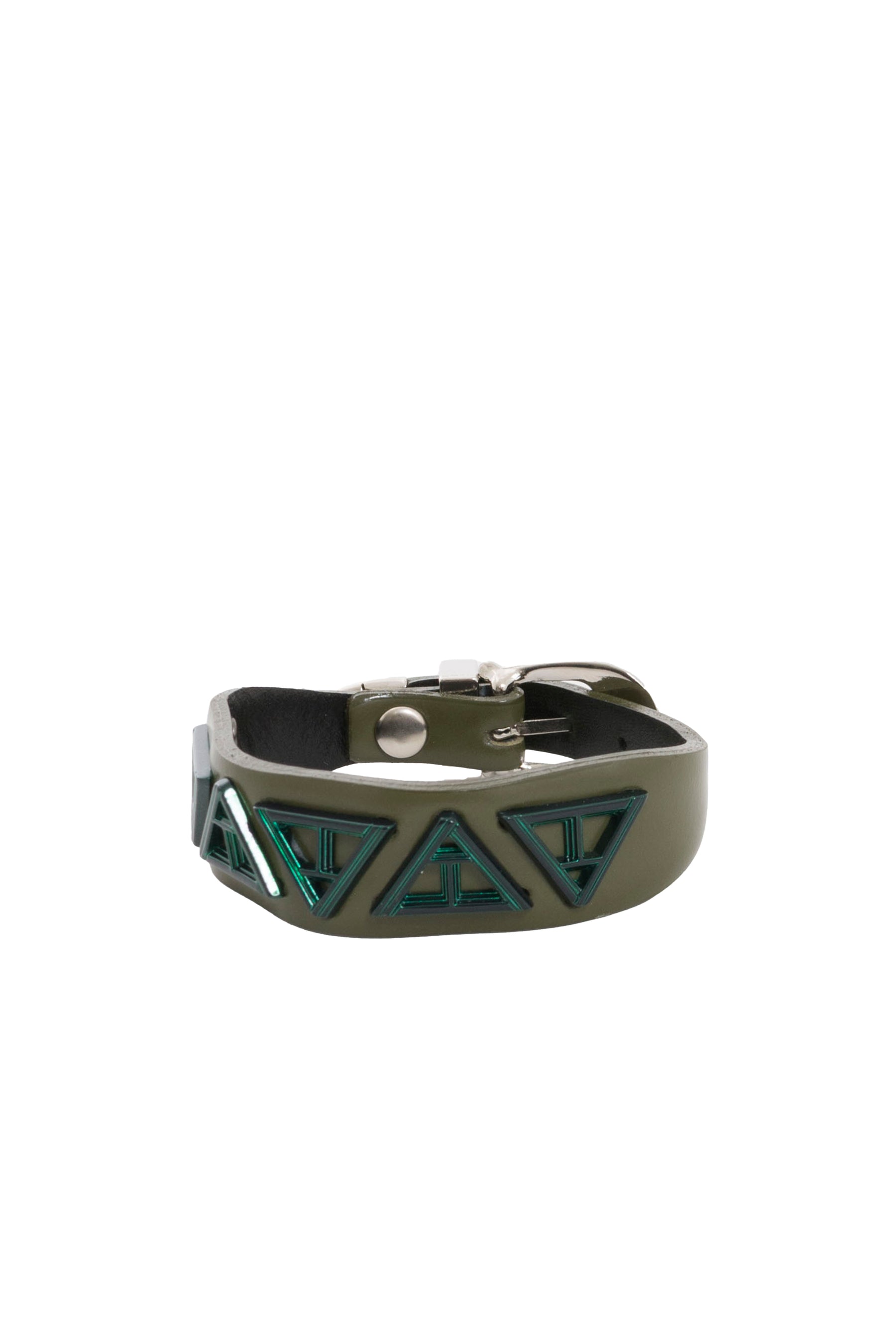 TOGA ARCHIVES FW23 TRIANGLE LEATHER BANGLE / KHA -NUBIAN