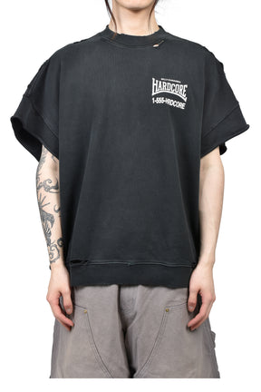 "HARDCORE" - MUSCLE TEE / BLK