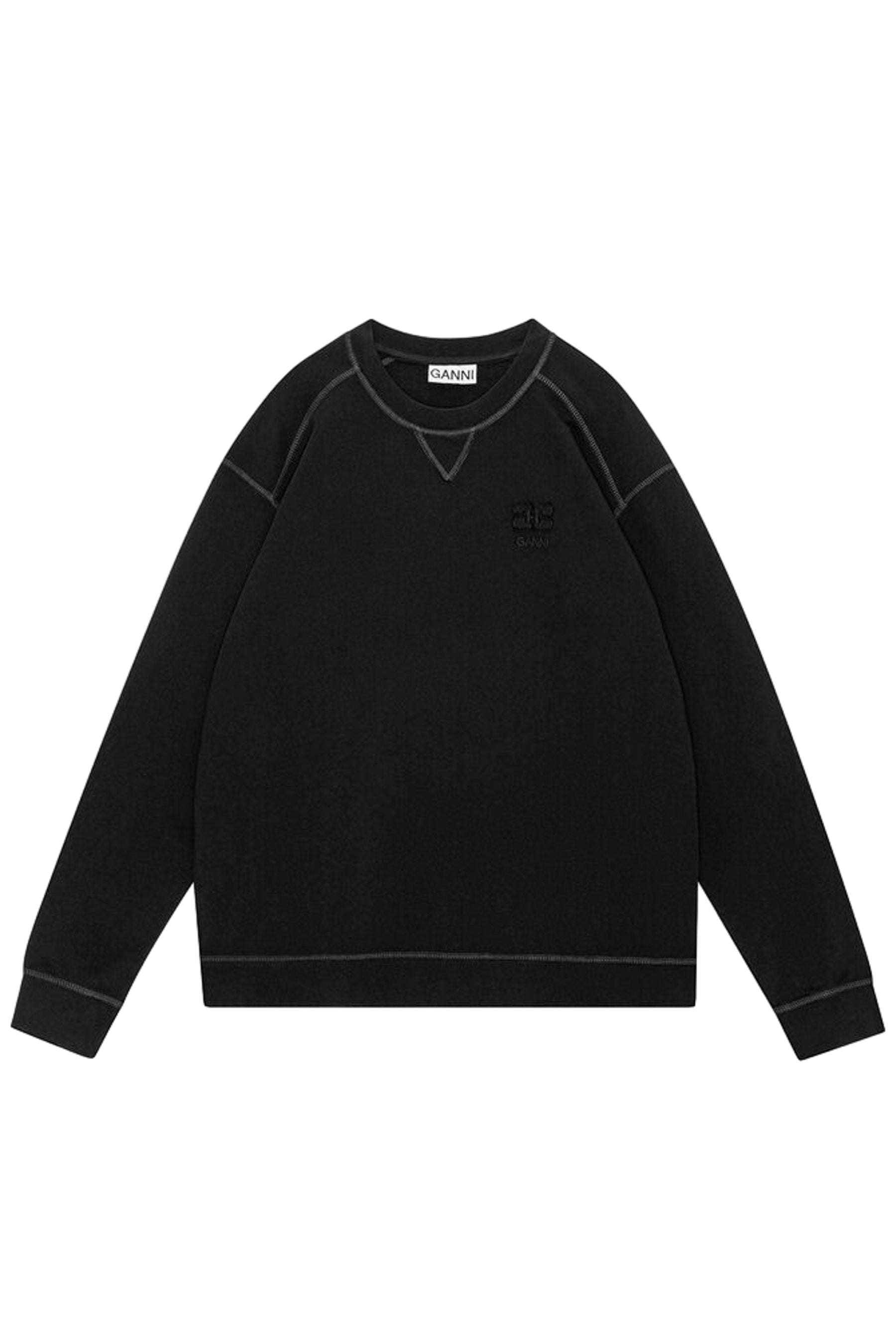 GANNI ガニーFW23 ISOLI DROP SHOULDER SWEATSHIRT / BLK -NUBIAN