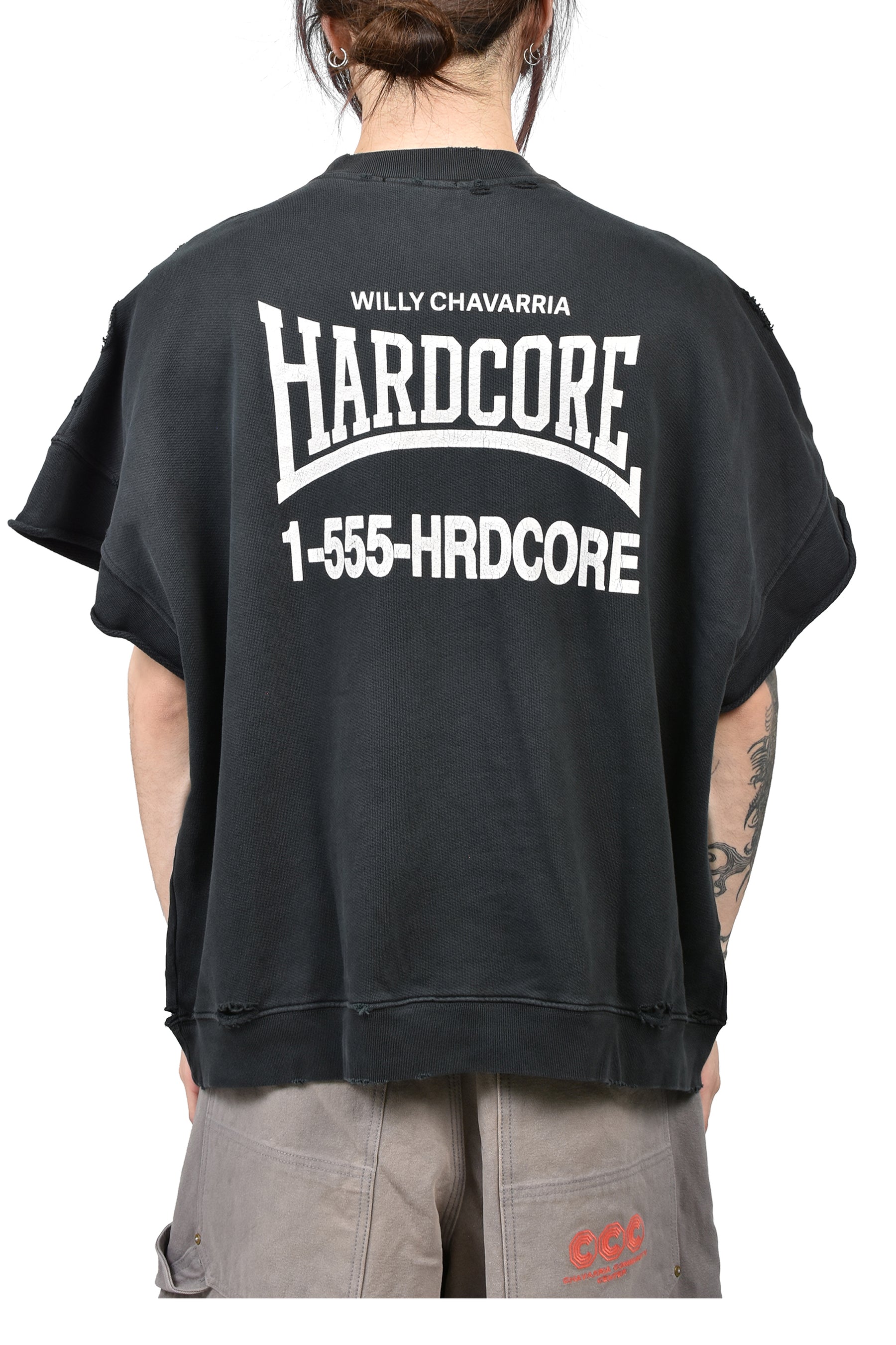 "HARDCORE" - MUSCLE TEE / BLK