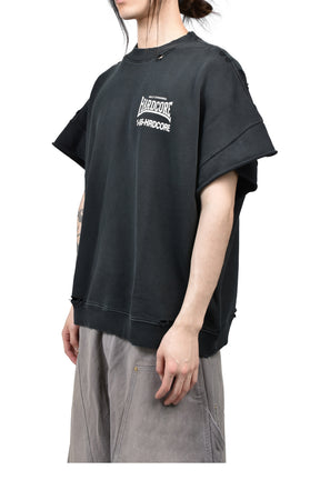 "HARDCORE" - MUSCLE TEE / BLK
