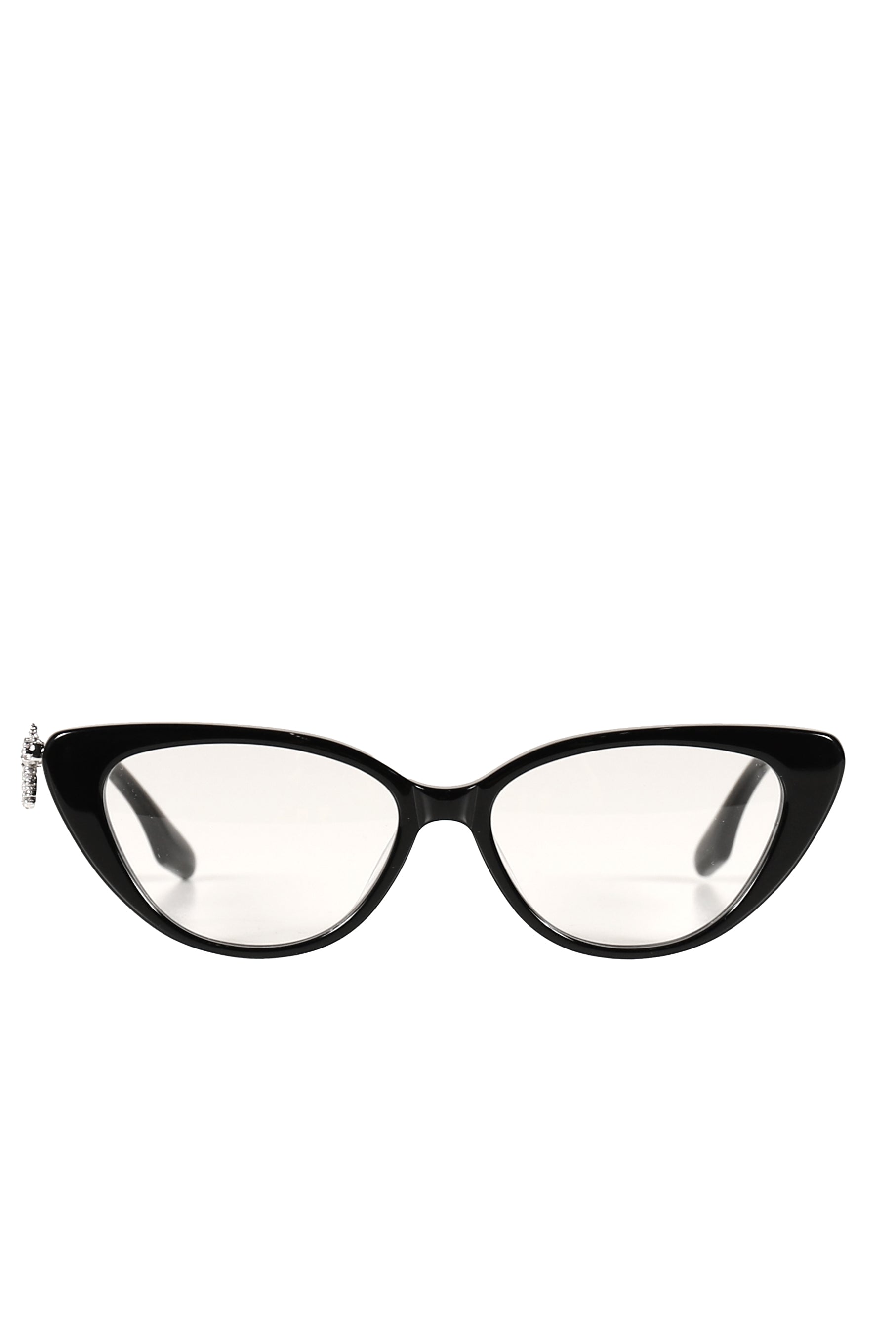 GEMSTONE BOWKNOT GLASSES SIDE BOW / BLK