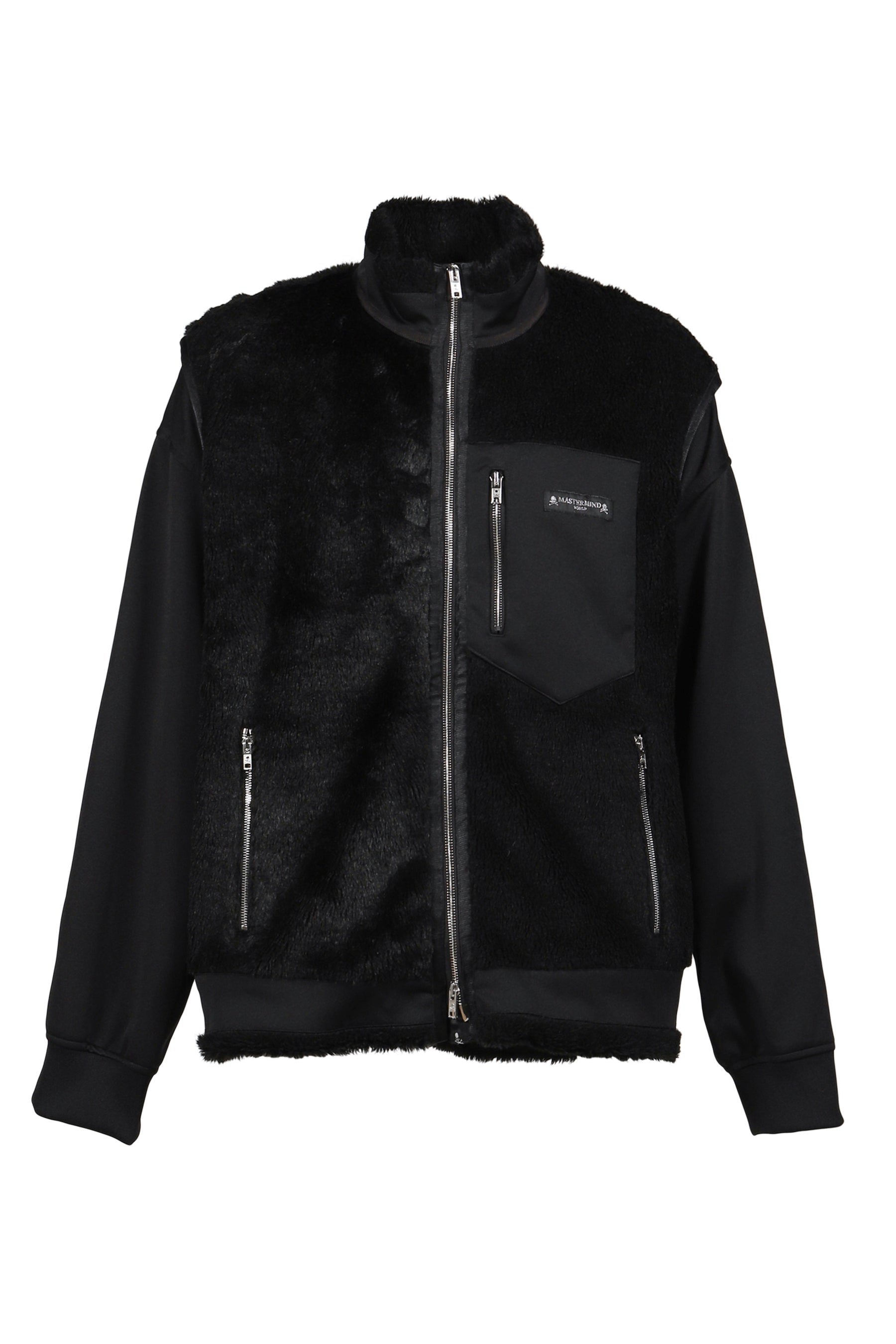 LAYERED SHERPA JACKET / BLACK 