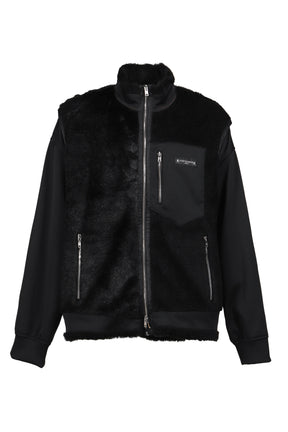 LAYERED SHERPA JACKET / BLACK 