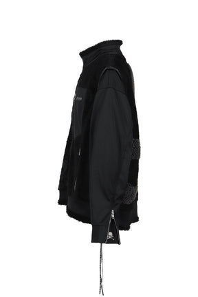 LAYERED SHERPA JACKET / BLACK 