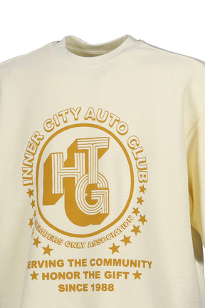 Honor The Gift ASSOCIATION HERRINGBONE CREW / WHT