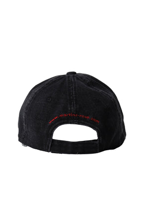 CUT PEAK BACK CAP / BLK WASHED