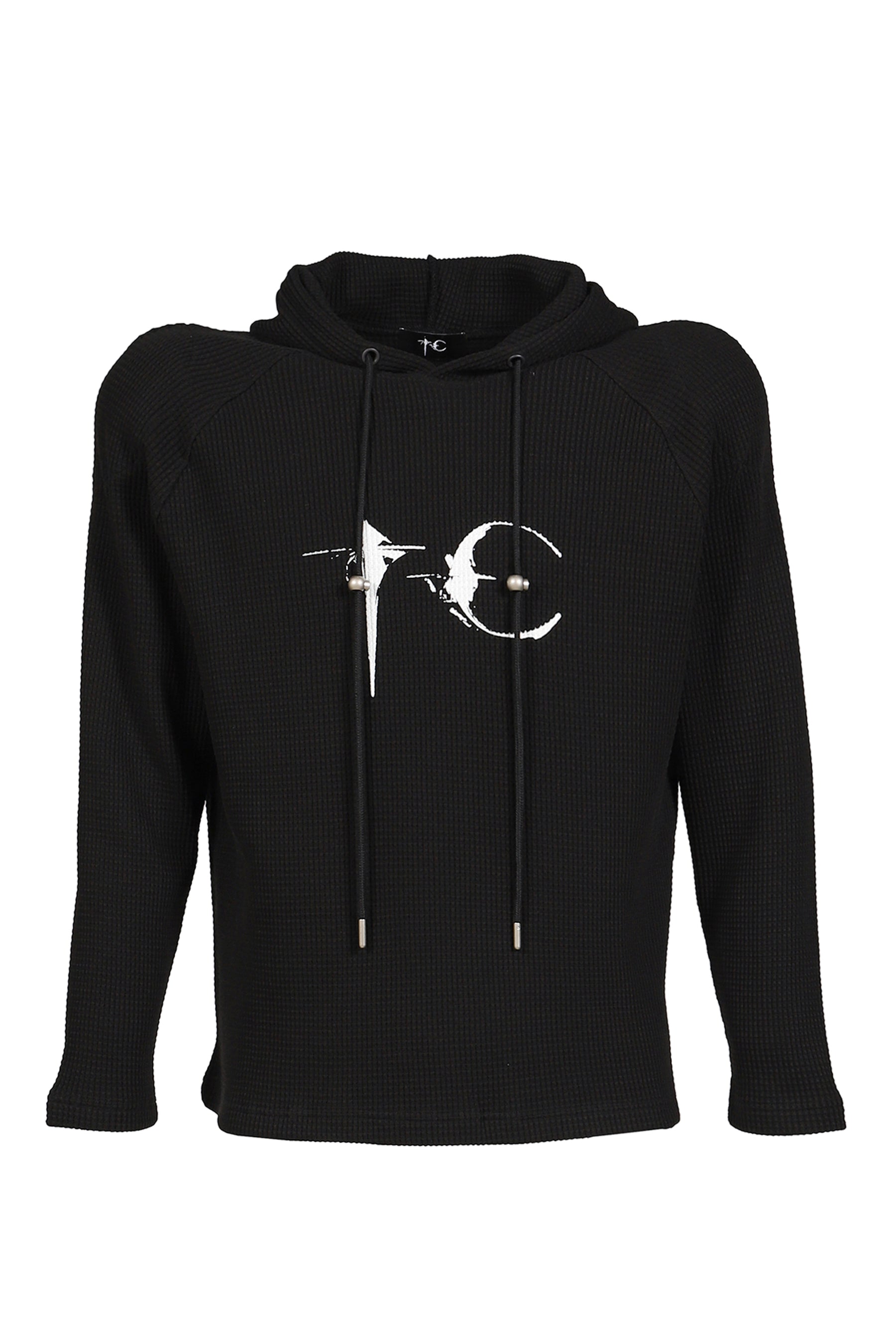Thug Club サグクラブ SS26 BULK SHOULDER WAFFLE HOODIE / BLK