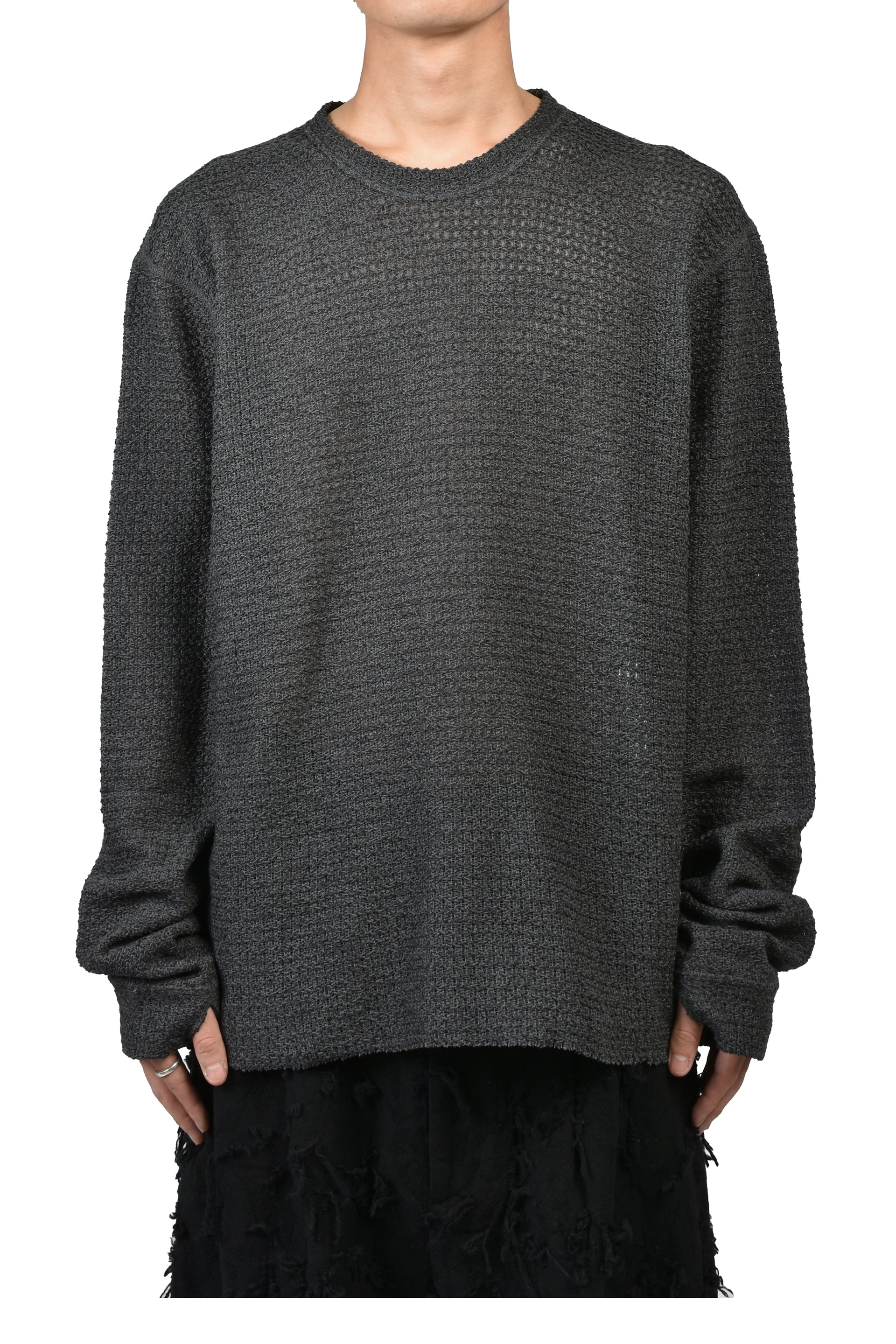 WASHI MIXED CREWNECK / FADED BLK