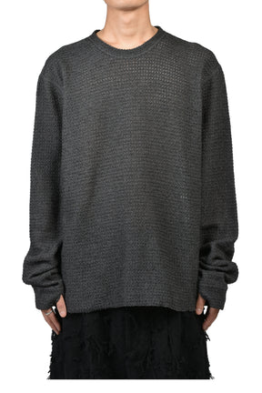 WASHI MIXED CREWNECK / FADED BLK