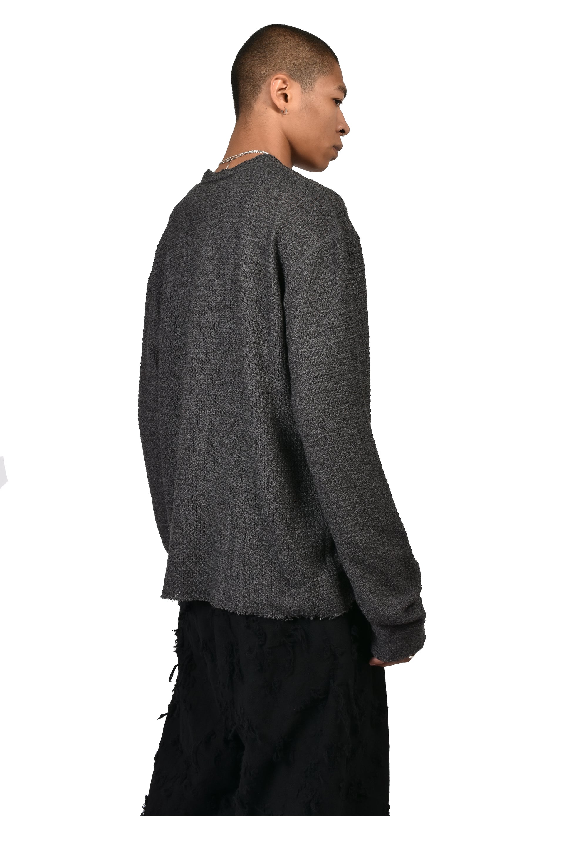 WASHI MIXED CREWNECK / FADED BLACK