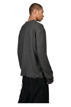 WASHI MIXED CREWNECK / FADED BLK