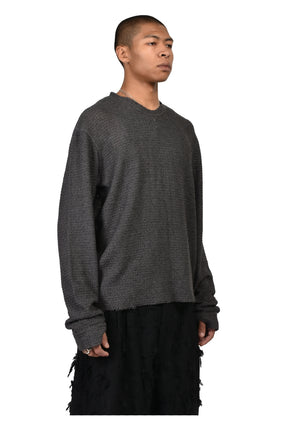 WASHI MIXED CREWNECK / FADED BLK