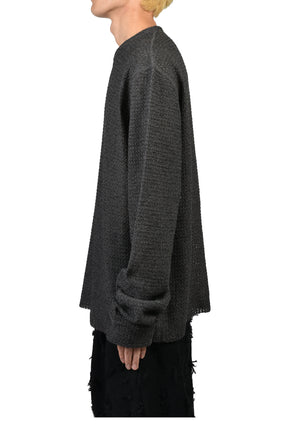 WASHI MIXED CREWNECK / FADED BLK