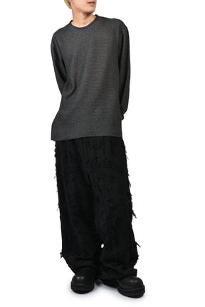 WASHI MIXED CREWNECK / FADED BLK