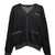 SCRIPT LOGO KNIT CARDIGAN / BLK