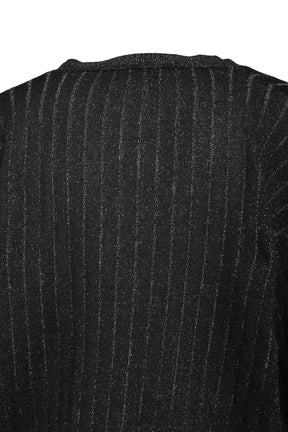 SCRIPT LOGO KNIT CARDIGAN / BLK