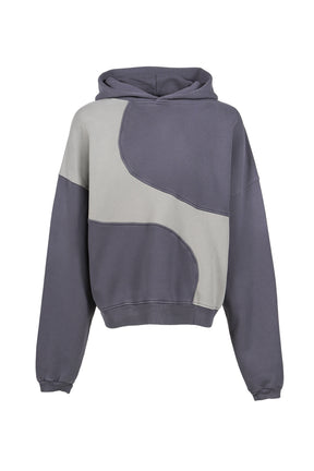 WAVE HOODIE KNIT / DARK GRY 