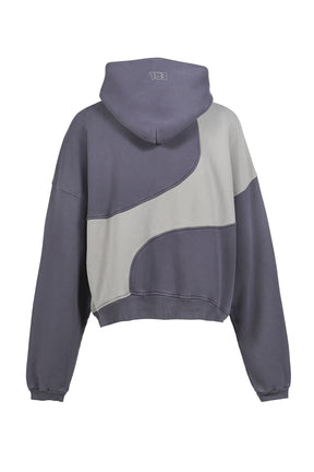 WAVE HOODIE KNIT / DARK GRY 