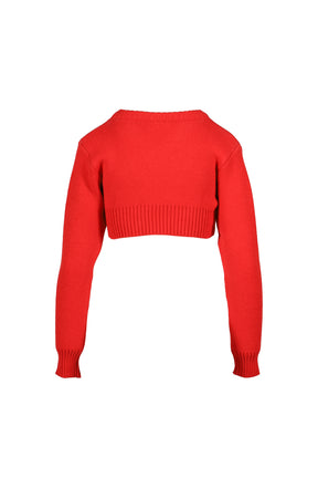EBONY CROPPED JUMPER / RED