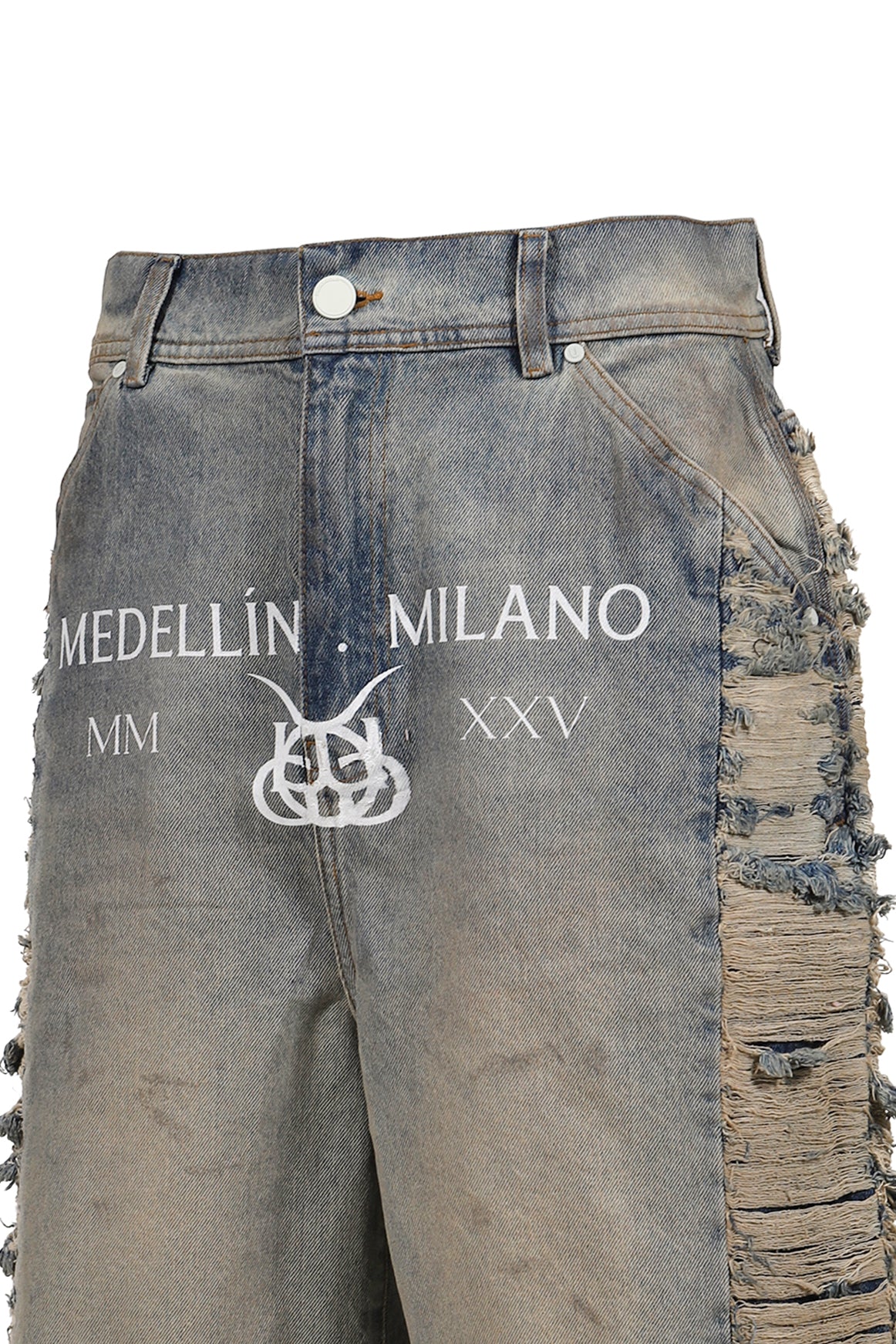 SANTA UNION MEDELLIN MILANO RIPPED SHORT / DIRTY BLU