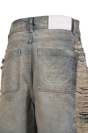 SANTA UNION MEDELLIN MILANO RIPPED SHORT / DIRTY BLU