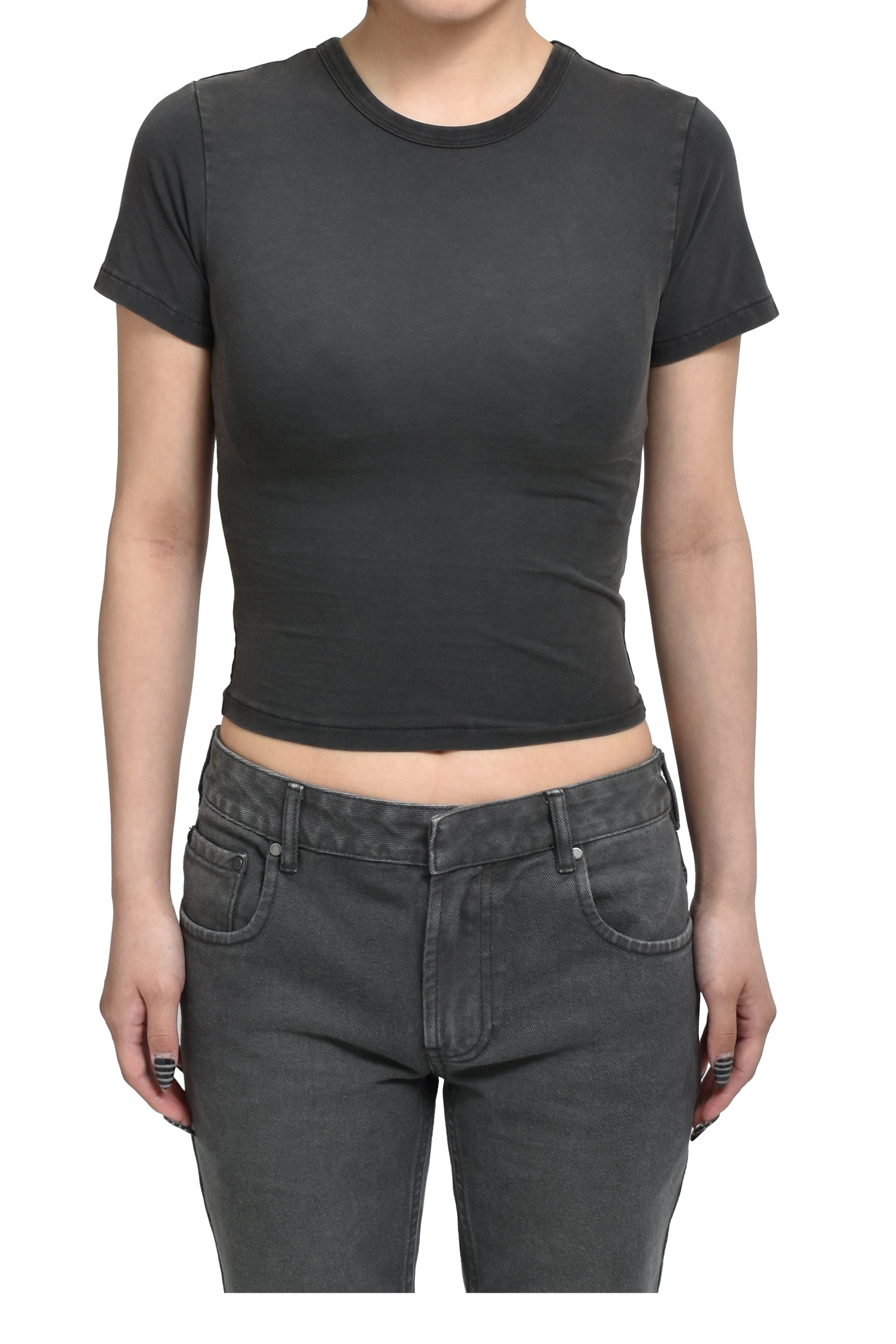 entire studios MICRO TEE / WASHED BLK